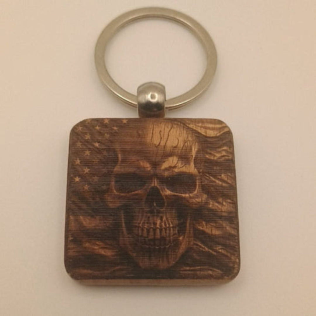 Personalized Wooden Rectangle Keychain