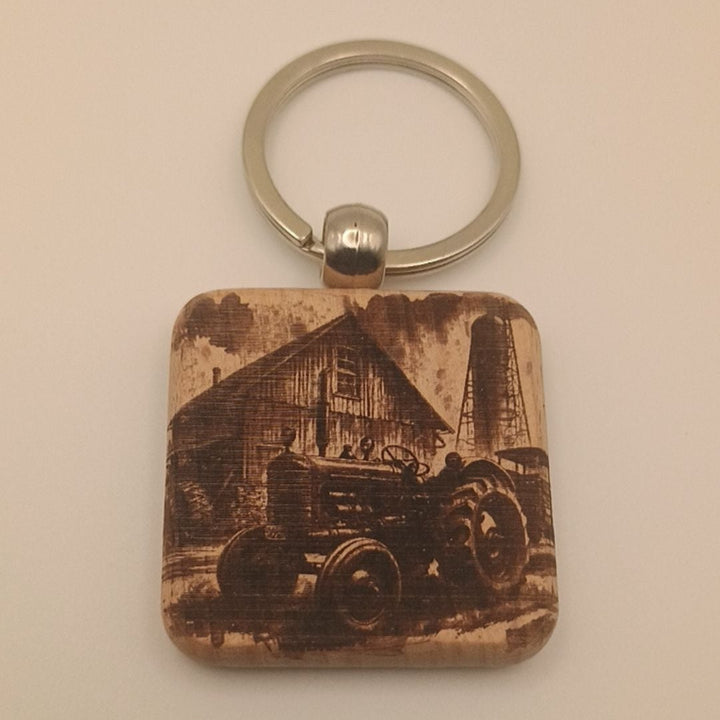 Personalized Wooden Rectangle Keychain