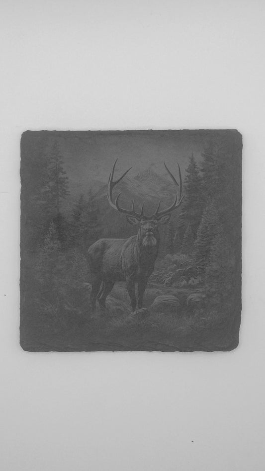 Deer Slate Coaster 4 Pack